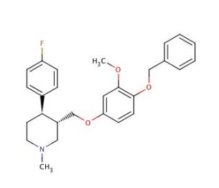 (3S,4R)-4-(4-Fluorophenyl)-3-[[3-methoxy-4-(benzyloxy)phenoxy]methyl]-1-methylpiperidine (CAS 600135-83-9) - chemical structu