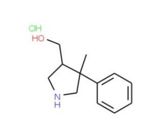 [(3S,4R)-4-Methyl-4-phenylpyrrolidin-3-yl]-methanol hydrochloride - chemical structure image
