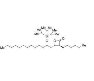 (3S,4S)-3-Hexyl-4[(S)-2-(triisopropylsilyloxy)tridecyl]-2-oxetanone (CAS 1072902-84-1) - chemical structure image