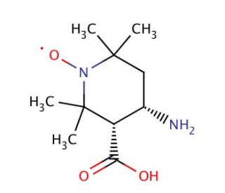 (3S,4S)-4-Amino-3-carboxy-2,2,6,6-tetramethyl-1-piperidinyloxy (CAS 691364-98-4) - chemical structure image