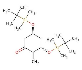 (3S,5S)-3,5-Bis(tert-butyldimethylsilyloxy)-2-methylene-cyclohexanone - chemical structure image