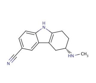 3S-6-Cyano-3-N-methylamino-1,2,3,4-tetrahydrocarbazole - chemical structure image