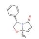 (3S-cis)-(+)-2,3-Dihydro-7a-methyl-3-phenylpyrrolo[2,1-b]oxazol-5(7aH)-one (CAS 143140-06-1) - chemical structure image