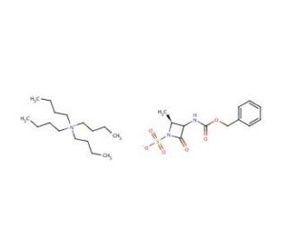 (3S-trans)-3-Benzyloxycarbonylamino-4-methyl-2-oxo-1-azetidinesulfonic Acid Tetrabutylammonium Salt - chemical structure imag