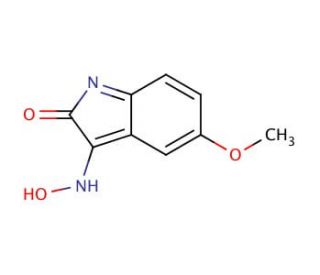 (3Z)-3-(hydroxyimino)-5-methoxy-2,3-dihydro-1H-indol-2-one - chemical structure image