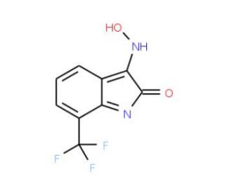 (3Z)-7-(trifluoromethyl)-1H-indole-2,3-dione 3-oxime (CAS 74396-78-4) - chemical structure image