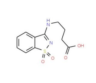 4-[(1,1-dioxido-1,2-benzisothiazol-3-yl)amino]butanoic acid - chemical structure image