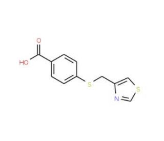 4-[(1,3-thiazol-4-ylmethyl)thio]benzoic acid - chemical structure image