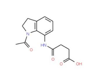 4-[(1-Acetyl-2,3-dihydro-1H-indol-7-yl)amino]-4-oxobutanoic acid (CAS 394654-07-0) - chemical structure image