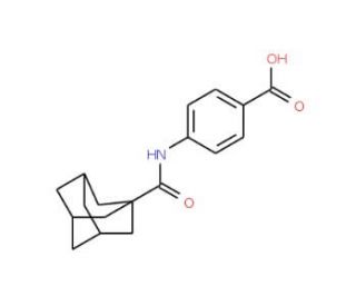 4-[(1-adamantylcarbonyl)amino]benzoic acid (CAS 62144-92-7) - chemical structure image