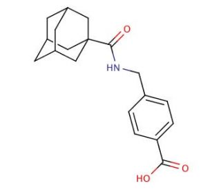 4-{[(1-adamantylcarbonyl)amino]methyl}benzoic acid - chemical structure image
