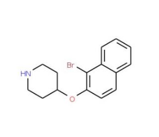 4-[(1-Bromo-2-naphthyl)oxy]piperidine - chemical structure image