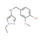 4-[(1-Ethyl-1H-pyrazol-4-ylamino)-methyl]-2-methoxyphenol - chemical structure image