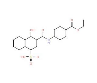 4-[(1-Hydroxy-4-Sulfonaphthalene-2-Carbonyl) amino] benzoic acid ethyl ester - chemical structure image