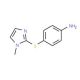 4-[(1-methyl-1H-imidazol-2-yl)thio]aniline (CAS 96591-94-5) - chemical structure image