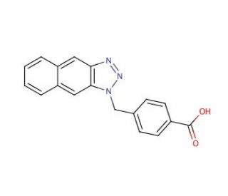 4-[(1-Naphtho[2,3-d]triazol-1-yl)methyl]benzoic acid (CAS 202582-08-9) - chemical structure image