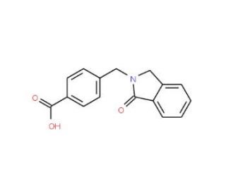 4-[(1-Oxo-1,3-dihydro-2H-isoindol-2-yl)methyl]-benzenecarboxylic acid - chemical structure image