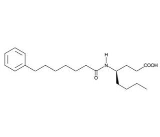 4-[(1-oxo-7-phenylheptyl)amino]-(4R)-octanoic acid (CAS 1101136-50-8) - chemical structure image