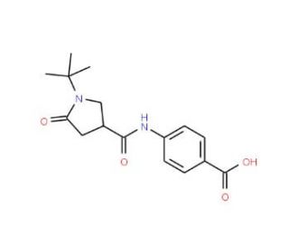 4-{[(1-tert-Butyl-5-oxopyrrolidin-3-yl)carbonyl]-amino}benzoic acid - chemical structure image