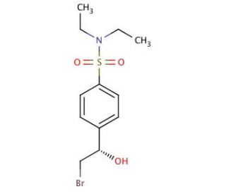 4-[(1S)-2-bromo-1-hydroxyethyl]-N,N-diethylbenzenesulfonamide - chemical structure image