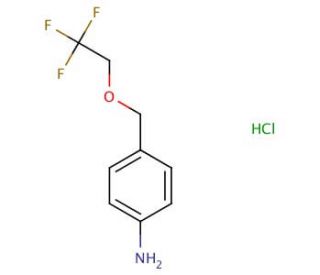 4-[(2,2,2-trifluoroethoxy)methyl]aniline hydrochloride - chemical structure image