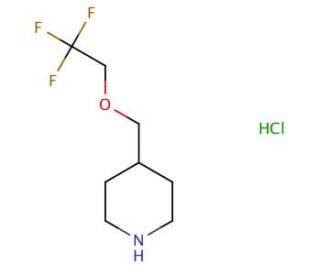 4-[(2,2,2-trifluoroethoxy)methyl]piperidine hydrochloride - chemical structure image