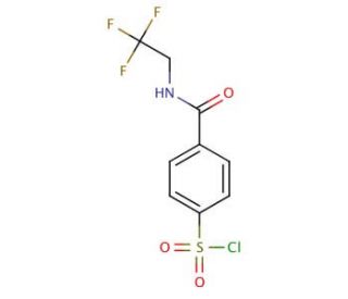 4-{[(2,2,2-trifluoroethyl)amino]carbonyl}benzenesulfonyl chloride - chemical structure image