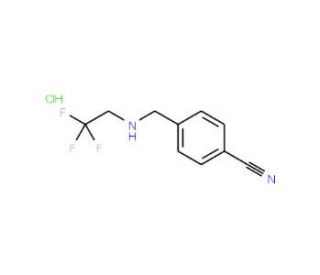 4-{[(2,2,2-trifluoroethyl)amino]methyl}benzonitrile hydrochloride - chemical structure image