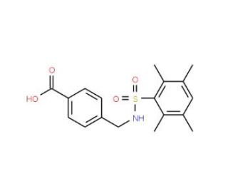 4-({[(2,3,5,6-tetramethylphenyl)sulfonyl]amino}methyl)benzoic acid (CAS 690646-18-5) - chemical structure image
