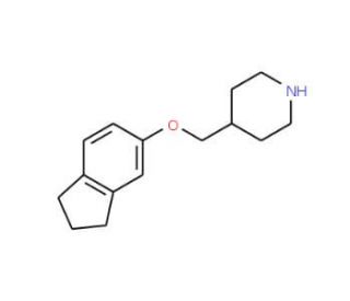 4-[(2,3-Dihydro-1H-inden-5-yloxy)methyl]piperidine - chemical structure image