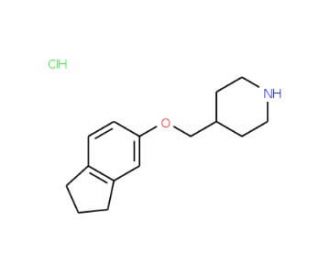 4-[(2,3-Dihydro-1H-inden-5-yloxy)methyl]piperidinehydrochloride - chemical structure image