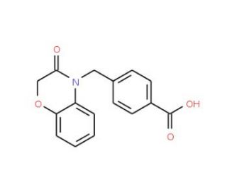 4-[(2,3-Dihydro-3-oxo-4H-1,4-benzoxazin-4-yl)methyl]benzoic acid (CAS 857492-98-9) - chemical structure image