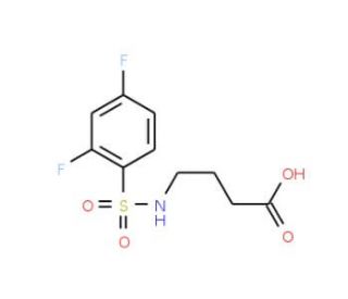 4-{[(2,4-difluorophenyl)sulfonyl]amino}butanoic acid - chemical structure image