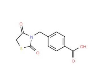 4-[(2,4-dioxo-1,3-thiazolidin-3-yl)methyl]benzoic acid - chemical structure image