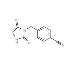 4-[(2,5-dioxoimidazolidin-1-yl)methyl]benzonitrile - chemical structure image