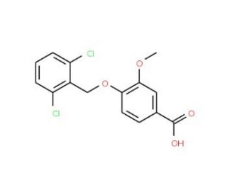 4-[(2,6-Dichlorobenzyl)oxy]-3-methoxybenzoic acid - chemical structure image