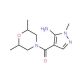 4-[(2,6-dimethylmorpholin-4-yl)carbonyl]-1-methyl-1H-pyrazol-5-amine - chemical structure image