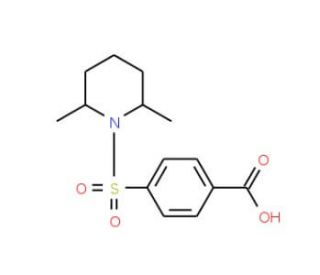 4-[(2,6-dimethylpiperidin-1-yl)sulfonyl]benzoic acid - chemical structure image