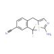4-[(2-amino-1,3-thiazol-5-yl)methyl]-3-(trifluoromethyl)benzonitrile - chemical structure image