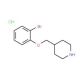 4-[(2-Bromophenoxy)methyl]piperidine hydrochloride - chemical structure image