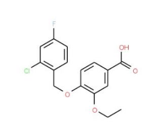4-[(2-Chloro-4-fluorobenzyl)oxy]-3-ethoxybenzoic acid (CAS 1142201-95-3) - chemical structure image