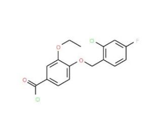 4-[(2-chloro-4-fluorobenzyl)oxy]-3-ethoxybenzoyl chloride - chemical structure image
