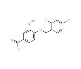 4-[(2-chloro-4-fluorobenzyl)oxy]-3-methoxybenzoyl chloride - chemical structure image