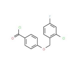 4-[(2-chloro-4-fluorobenzyl)oxy]benzoyl chloride - chemical structure image