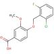 4-[(2-Chloro-6-fluorobenzyl)oxy]-3-methoxybenzoic acid - chemical structure image