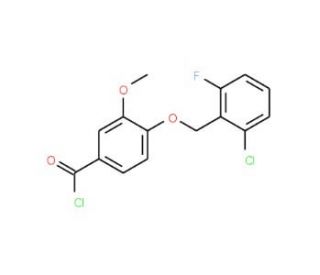 4-[(2-chloro-6-fluorobenzyl)oxy]-3-methoxybenzoyl chloride - chemical structure image