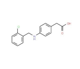 {4-[(2-Chlorobenzyl)amino]phenyl}acetic acid - chemical structure image