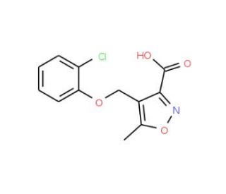 4-[(2-Chlorophenoxy)methyl]-5-methylisoxazole-3-carboxylic acid - chemical structure image