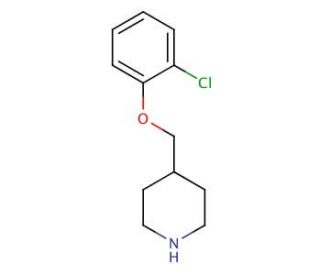 4-[(2-Chlorophenoxy)methyl]piperidine (CAS 63608-31-1) - chemical structure image
