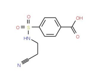 4-{[(2-cyanoethyl)amino]sulfonyl}benzoic acid - chemical structure image